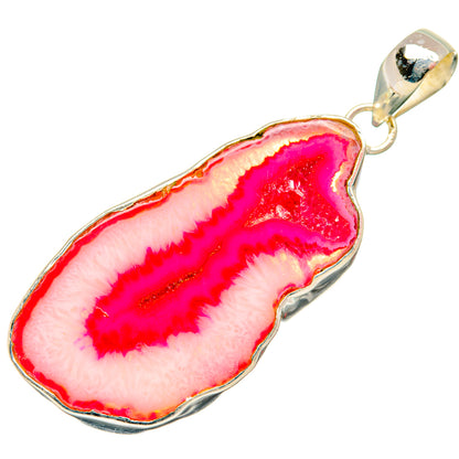 Pink Geode Slice Pendants handcrafted by Ana Silver Co - PD29056 - Photo 2