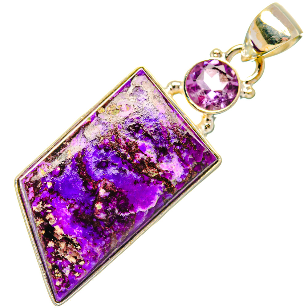 Purple Copper Composite Turquoise, Amethyst Pendants handcrafted by Ana Silver Co - PD29079 - Photo 2