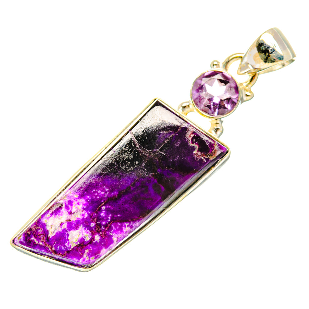 Purple Agate, Amethyst Pendants handcrafted by Ana Silver Co - PD29080 - Photo 2