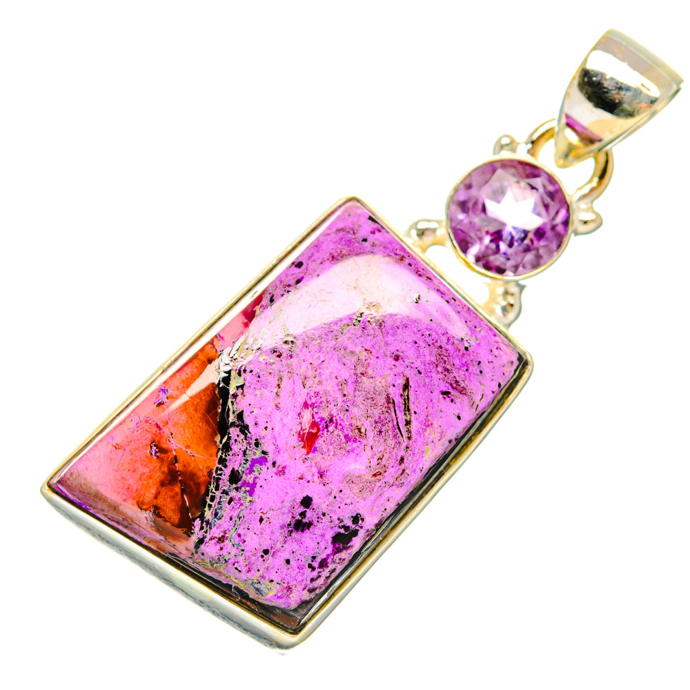 Stichtite, Amethyst Pendants handcrafted by Ana Silver Co - PD29085 - Photo 2