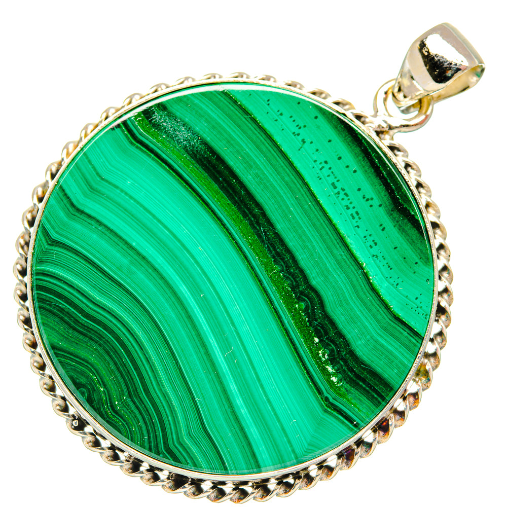 Malachite Pendants handcrafted by Ana Silver Co - PD29139 - Photo 2