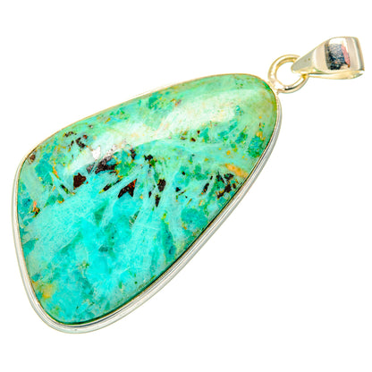 Peruvian Chrysocolla Pendants handcrafted by Ana Silver Co - PD29150 - Photo 2