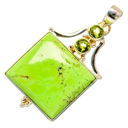 Lemon Chrysoprase Pendants handcrafted by Ana Silver Co - PD29151 - Photo 2