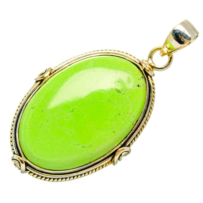 Lemon Chrysoprase Pendants handcrafted by Ana Silver Co - PD29165 - Photo 2