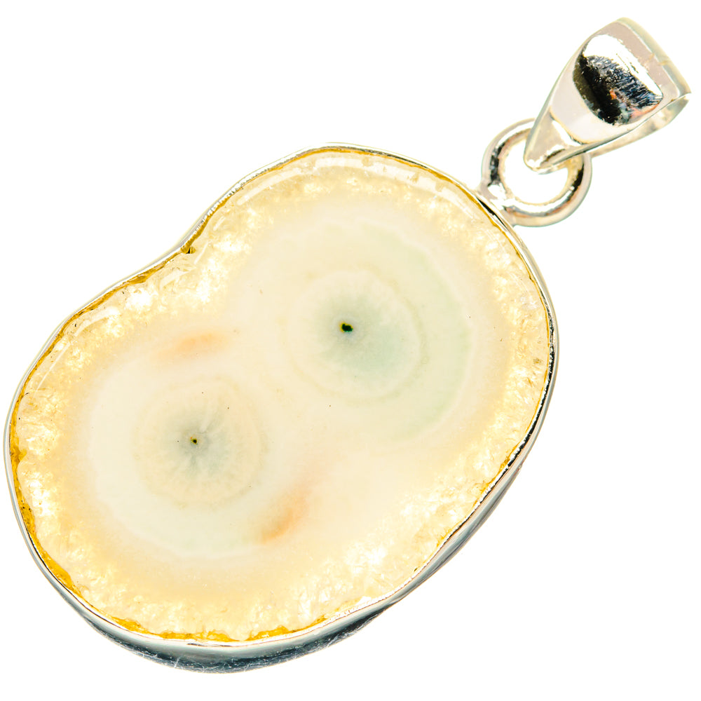 White Geode Slice Pendants handcrafted by Ana Silver Co - PD29166 - Photo 2