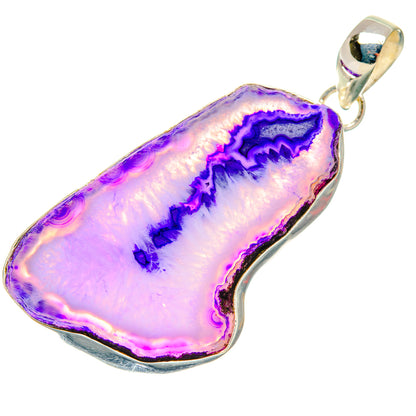 Purple Geode Slice Pendants handcrafted by Ana Silver Co - PD29175 - Photo 2