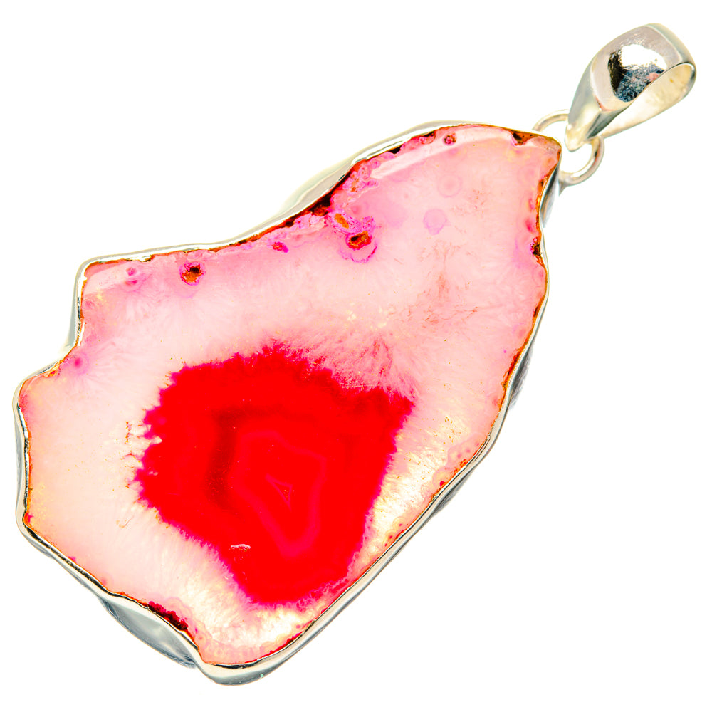 Pink Geode Slice Pendants handcrafted by Ana Silver Co - PD29180 - Photo 2