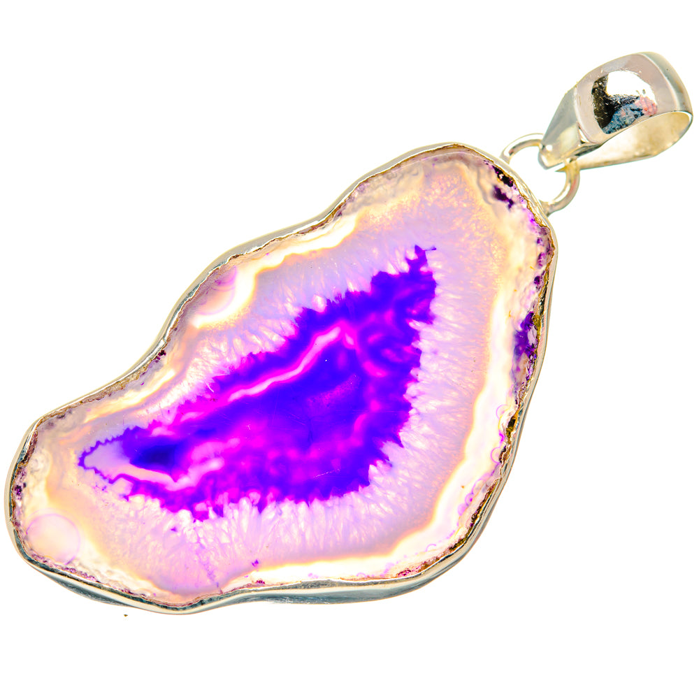 Purple Geode Slice Pendants handcrafted by Ana Silver Co - PD29181 - Photo 2