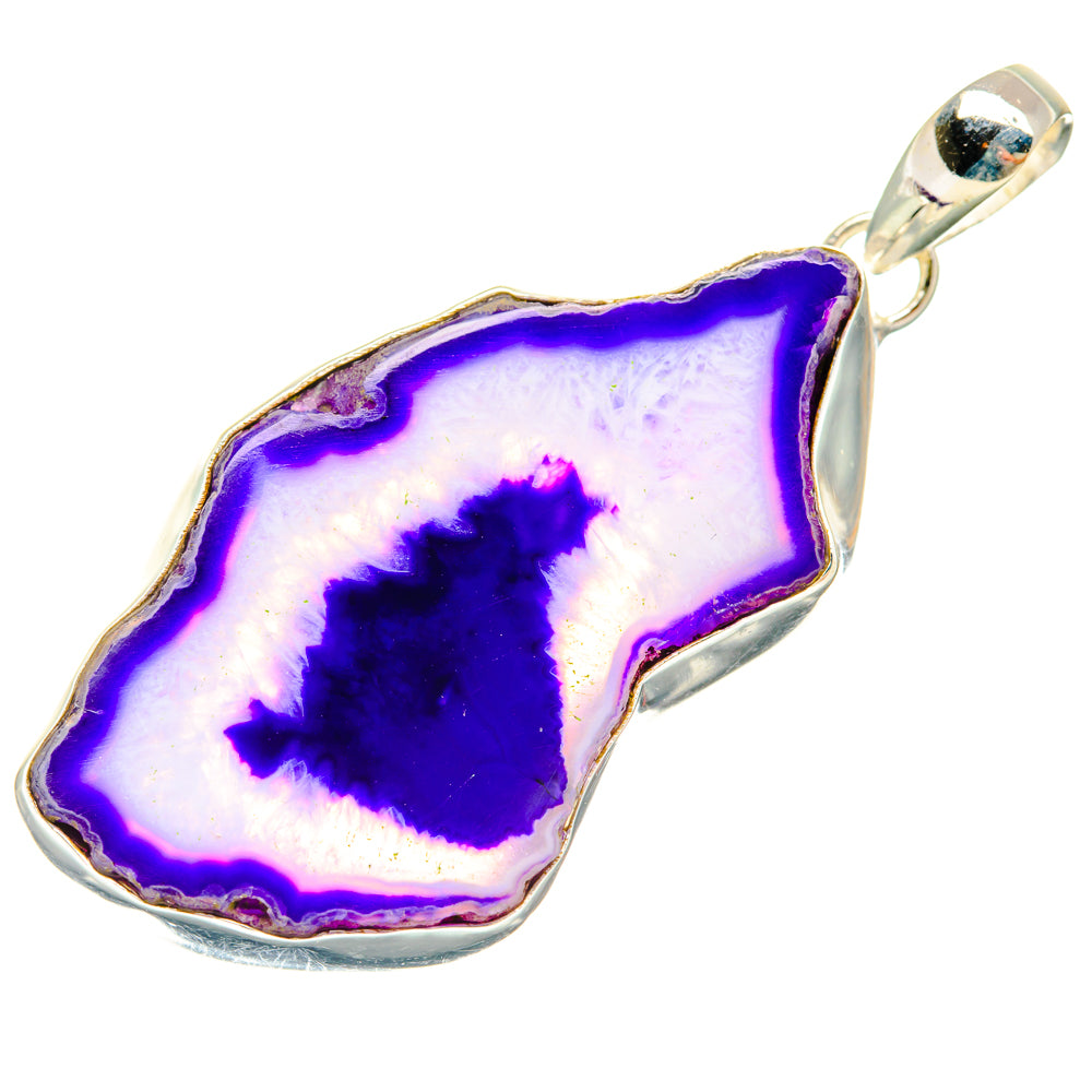 Purple Geode Slice Pendants handcrafted by Ana Silver Co - PD29182 - Photo 2