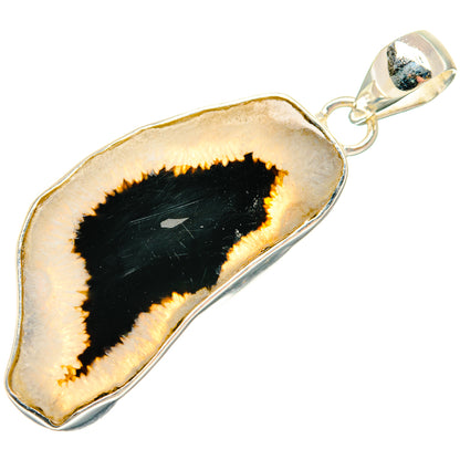 Black Geode Slice Pendants handcrafted by Ana Silver Co - PD29188 - Photo 2