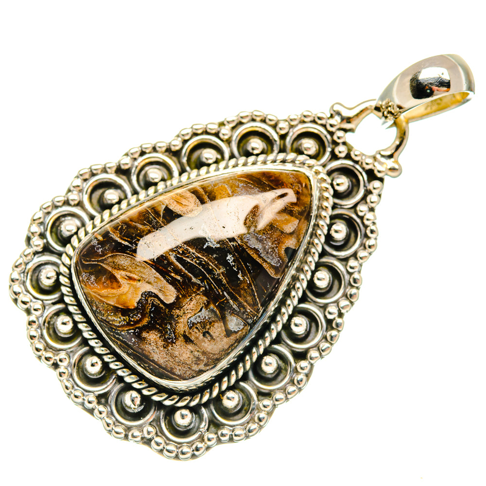 Turkish Tube Agate Pendants handcrafted by Ana Silver Co - PD29241 - Photo 2