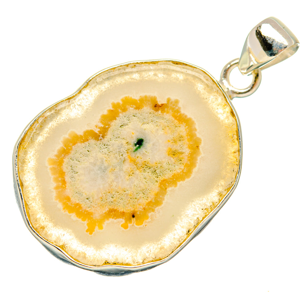 White Geode Slice Pendants handcrafted by Ana Silver Co - PD29253 - Photo 2