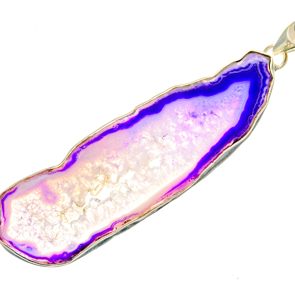 Purple Geode Slice Pendants handcrafted by Ana Silver Co - PD29267 - Photo 2