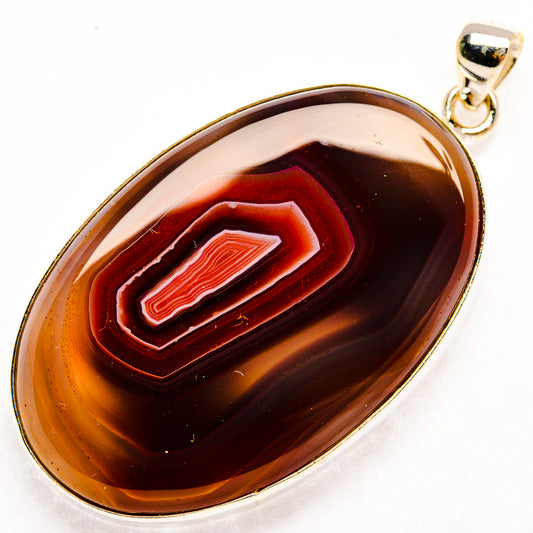 Red Botswana Agate Pendants handcrafted by Ana Silver Co - PD29270 - Photo 2