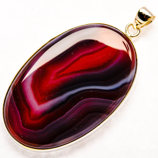 Red Botswana Agate Pendants handcrafted by Ana Silver Co - PD29271 - Photo 2