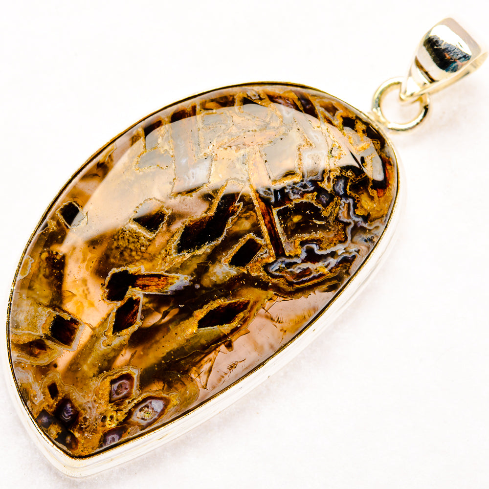 Turkish Tube Agate Pendants handcrafted by Ana Silver Co - PD29282 - Photo 2