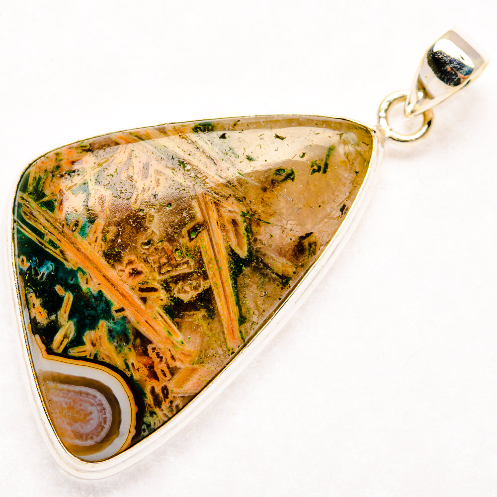 Turkish Tube Agate Pendants handcrafted by Ana Silver Co - PD29283 - Photo 2