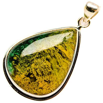 Green Moss Agate Pendants handcrafted by Ana Silver Co - PD29290 - Photo 2