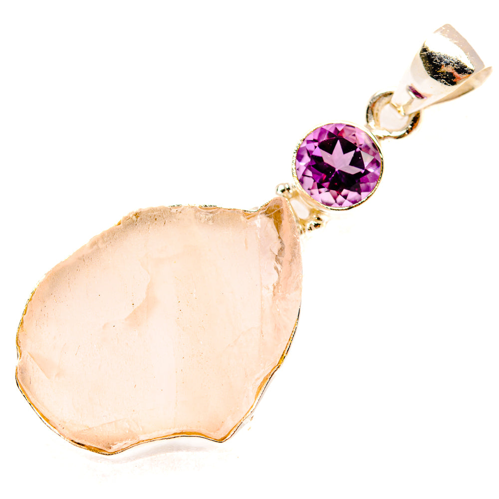 Rose Quartz Pendants handcrafted by Ana Silver Co - PD29292 - Photo 2