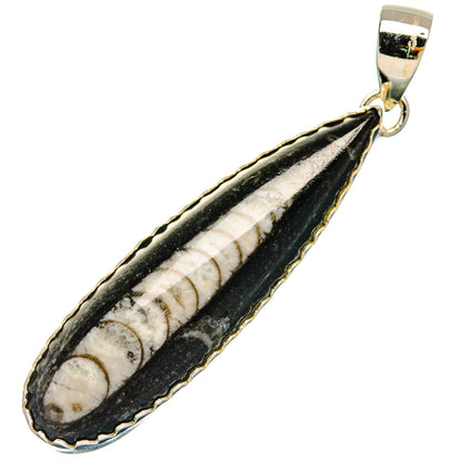 Orthoceras Fossil Pendants handcrafted by Ana Silver Co - PD29352 - Photo 2