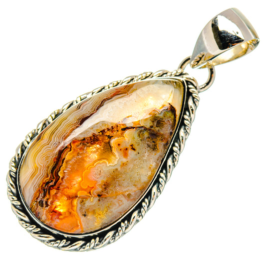 Laguna Lace Agate Pendants handcrafted by Ana Silver Co - PD29356 - Photo 2