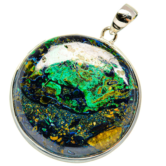 Malachite In Azurite Pendants handcrafted by Ana Silver Co - PD29362 - Photo 2