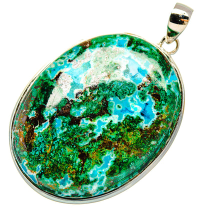 Chrysocolla In Malachite Pendants handcrafted by Ana Silver Co - PD29363 - Photo 2
