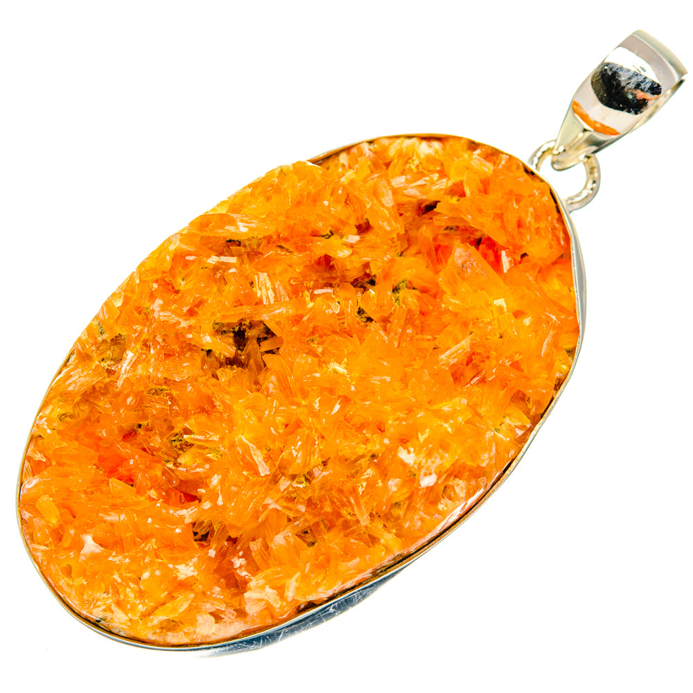 Orange Selenite Crystal Pendants handcrafted by Ana Silver Co - PD29364 - Photo 2