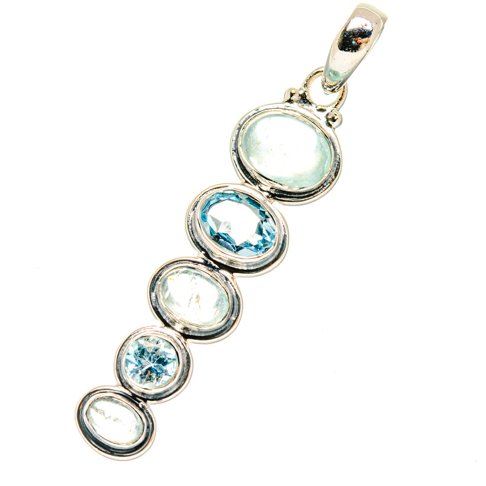 Aquamarine Pendants handcrafted by Ana Silver Co - PD29387 - Photo 2