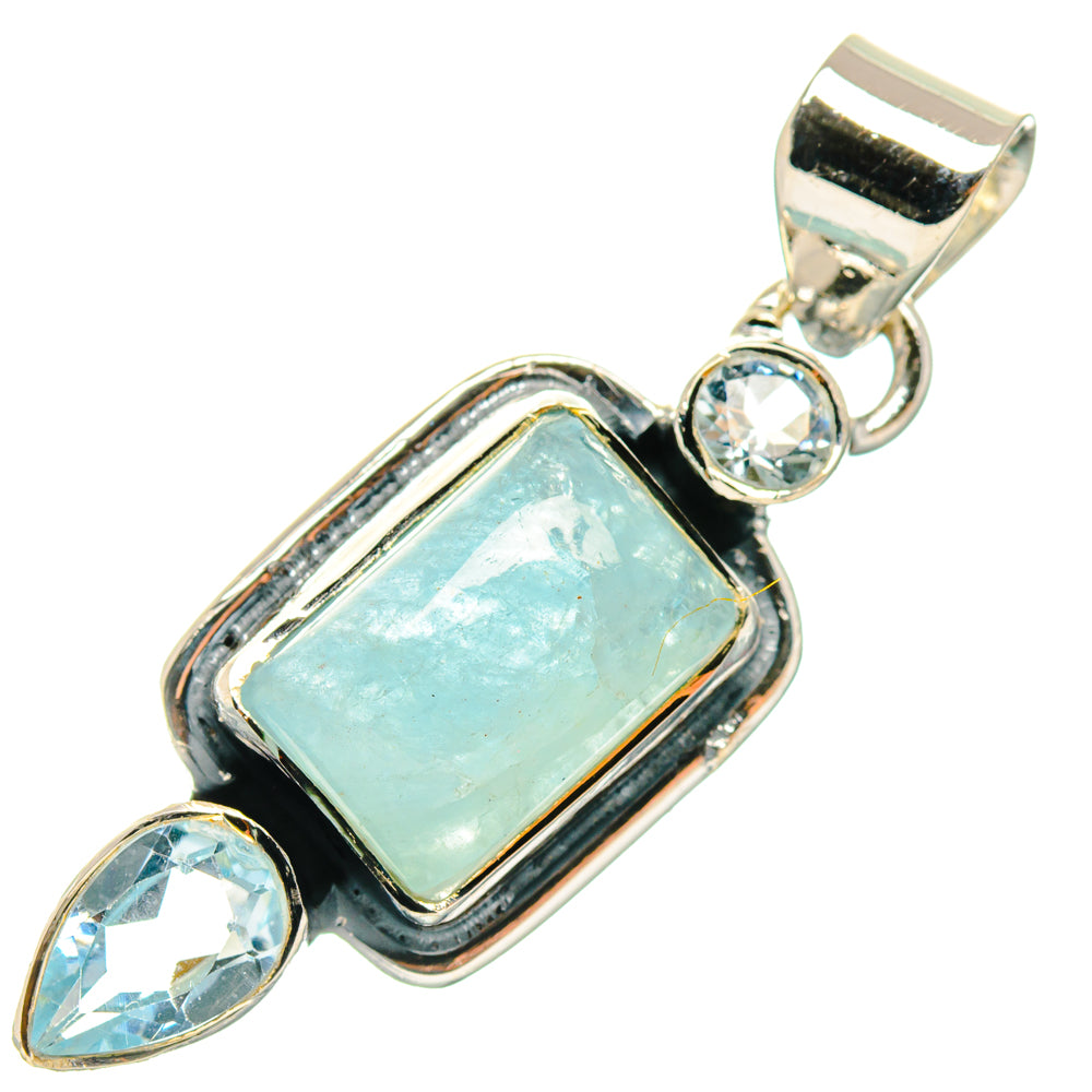 Aquamarine Pendants handcrafted by Ana Silver Co - PD29398 - Photo 2