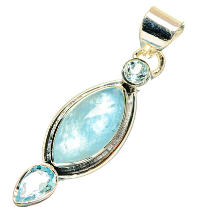 Aquamarine Pendants handcrafted by Ana Silver Co - PD29400 - Photo 2