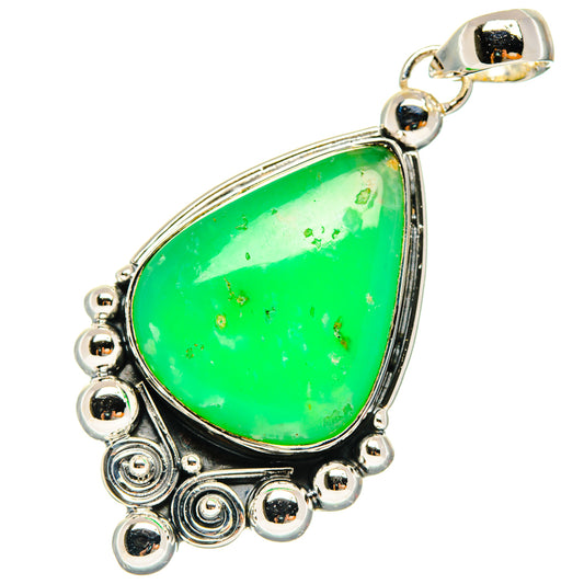 Chrysoprase Pendants handcrafted by Ana Silver Co - PD29404 - Photo 2