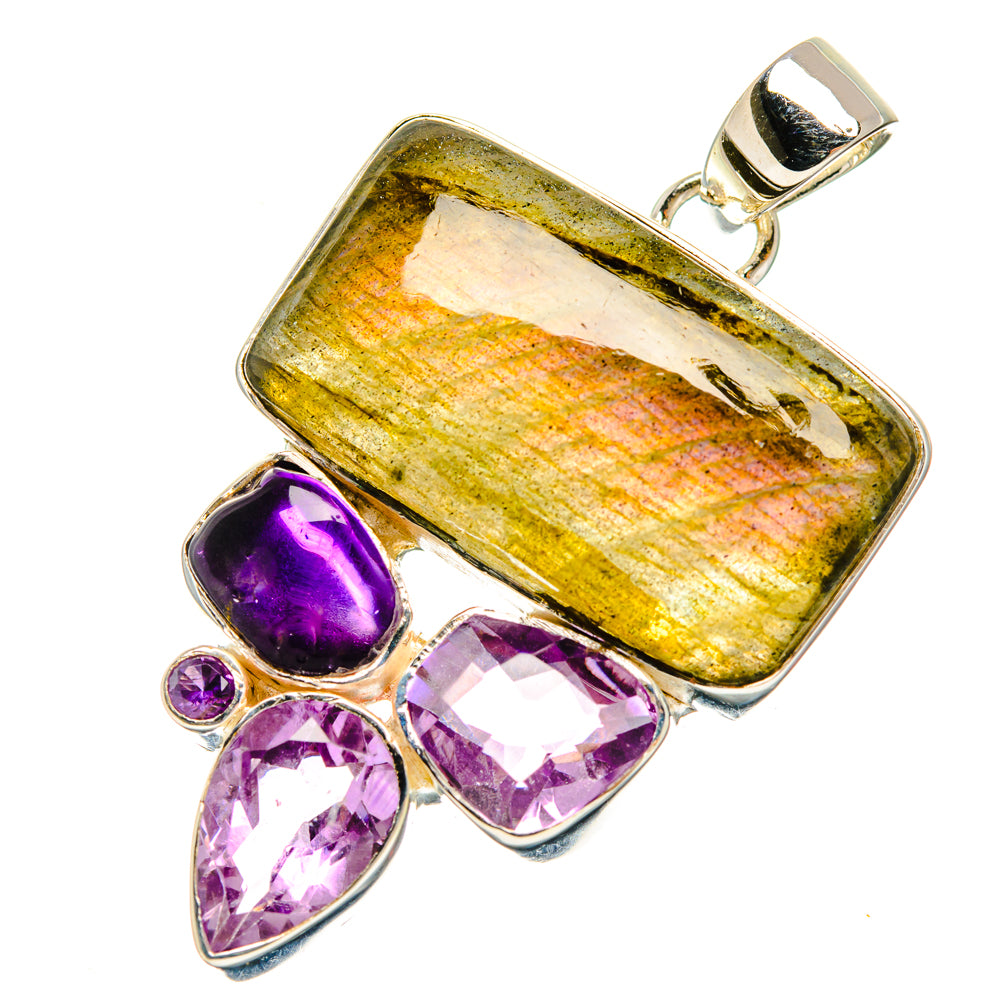 Labradorite Pendants handcrafted by Ana Silver Co - PD29409 - Photo 2
