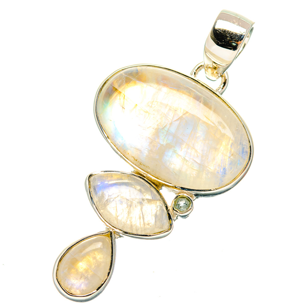 Rainbow Moonstone Pendants handcrafted by Ana Silver Co - PD29424 - Photo 2