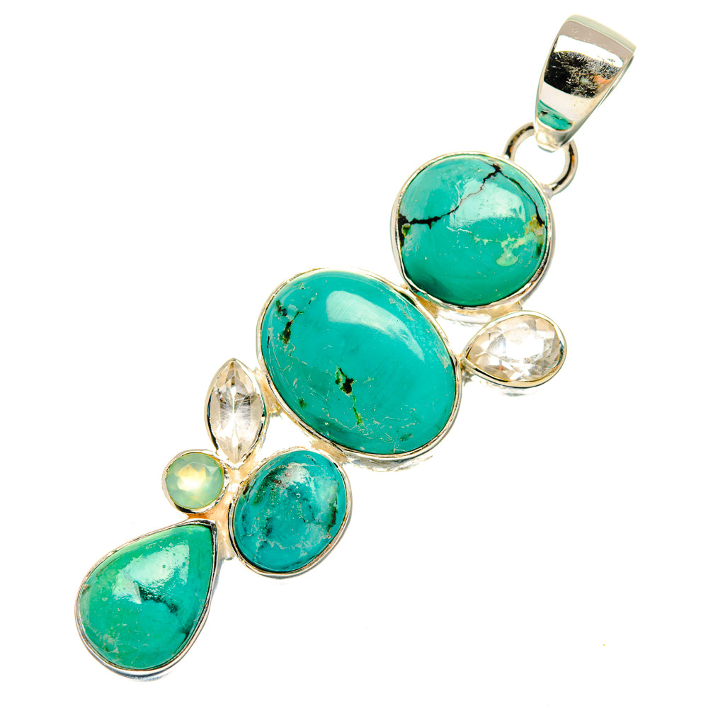 Tibetan Turquoise Pendants handcrafted by Ana Silver Co - PD29429 - Photo 2