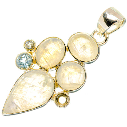 Rainbow Moonstone Pendants handcrafted by Ana Silver Co - PD29433 - Photo 2