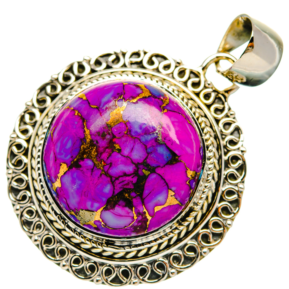 Purple Copper Composite Turquoise Pendants handcrafted by Ana Silver Co - PD29435 - Photo 2