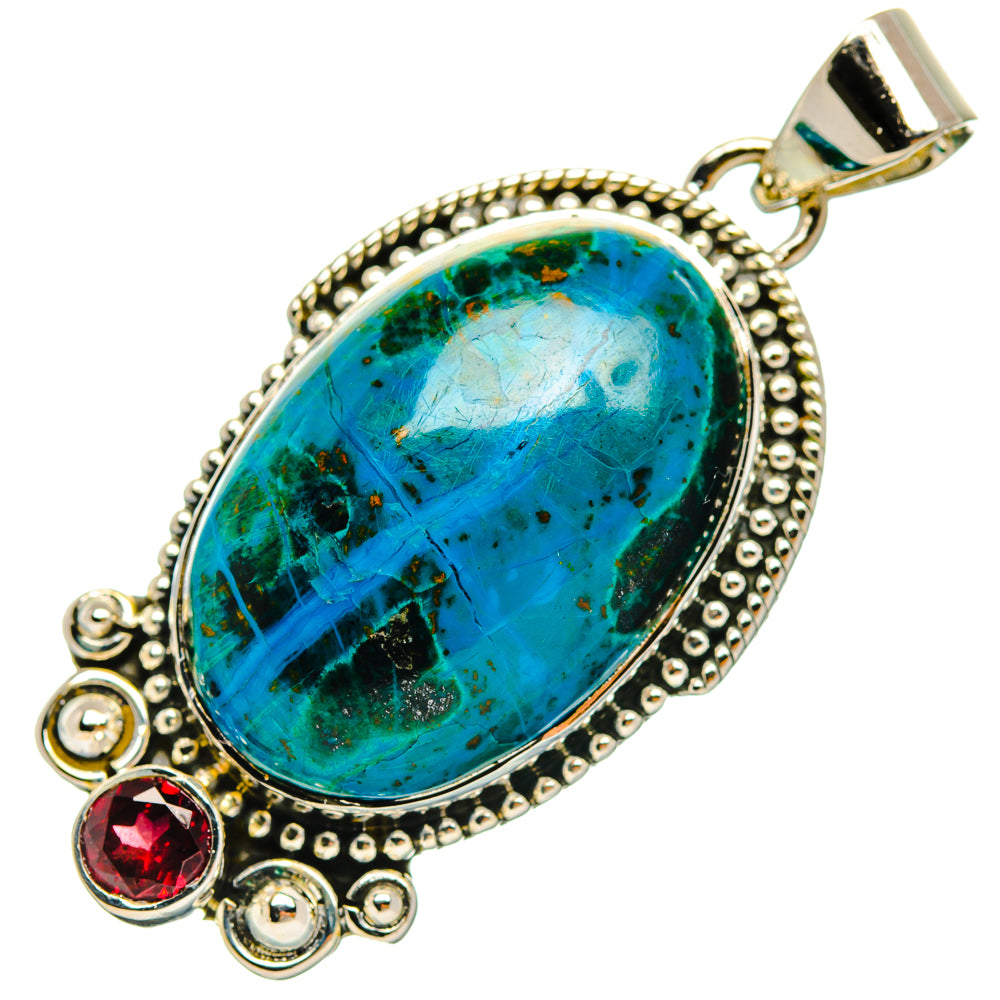 Chrysocolla Pendants handcrafted by Ana Silver Co - PD29437 - Photo 2
