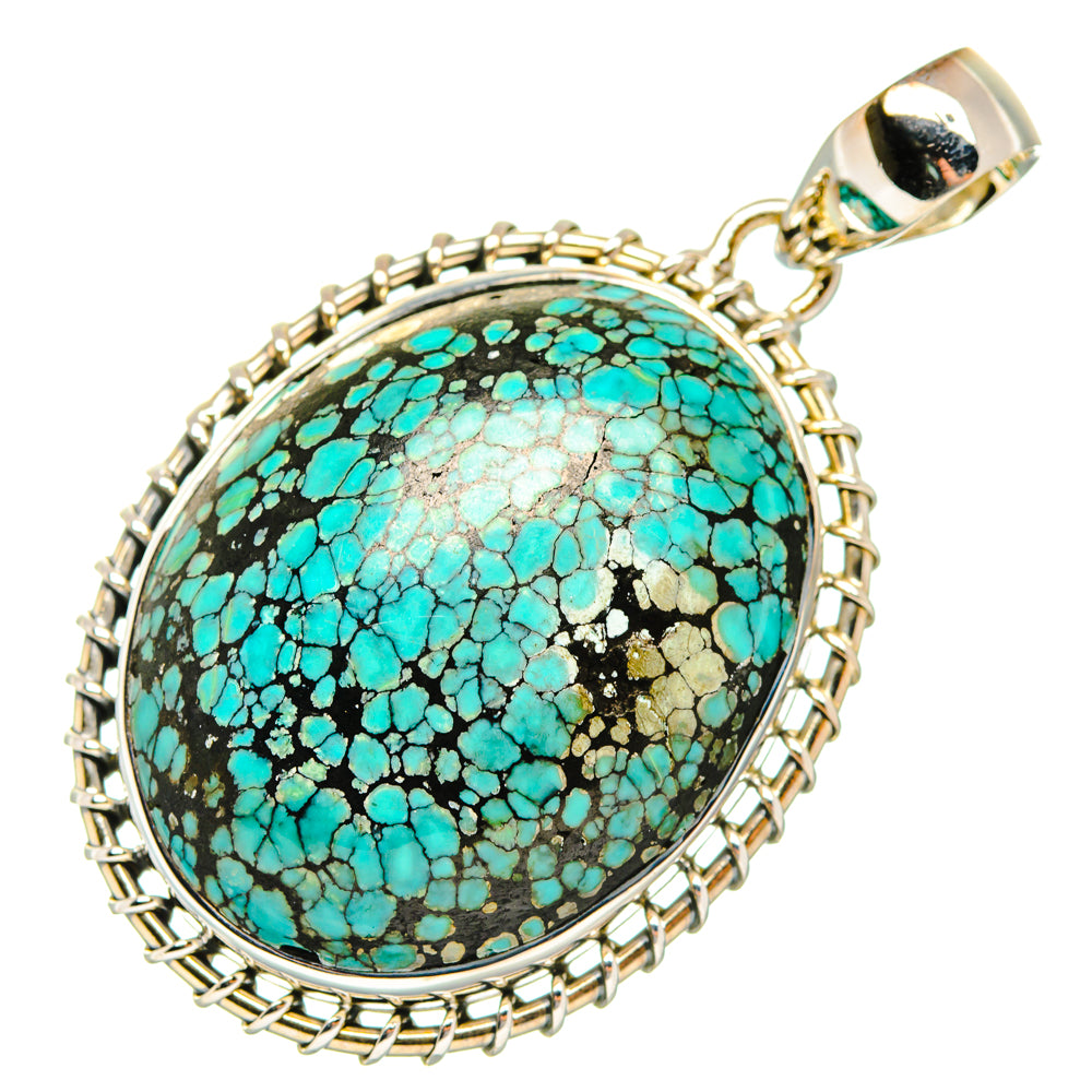 Tibetan Turquoise Pendants handcrafted by Ana Silver Co - PD29464 - Photo 2