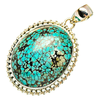 Tibetan Turquoise Pendants handcrafted by Ana Silver Co - PD29464 - Photo 2