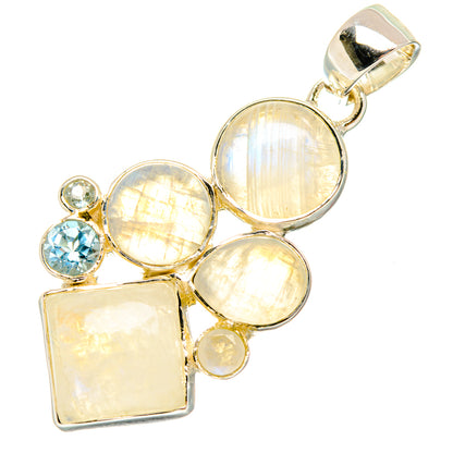 Rainbow Moonstone Pendants handcrafted by Ana Silver Co - PD29476 - Photo 2