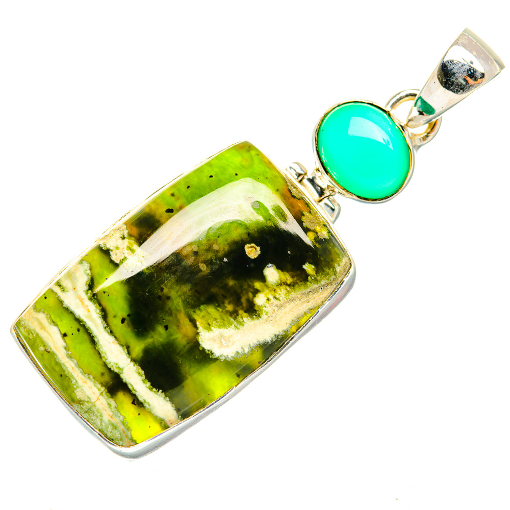 Australian Green Opal Pendants handcrafted by Ana Silver Co - PD29478 - Photo 2