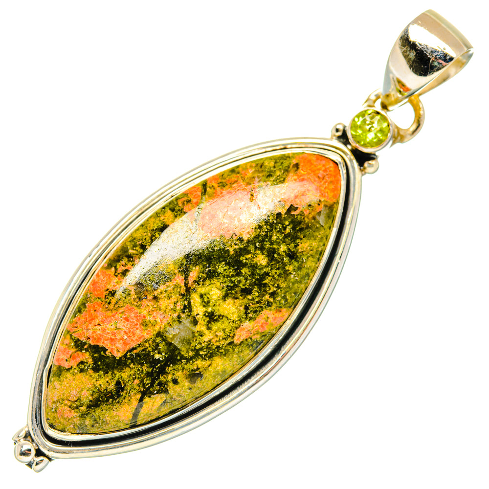 Unakite, Peridot Pendants handcrafted by Ana Silver Co - PD29528 - Photo 2