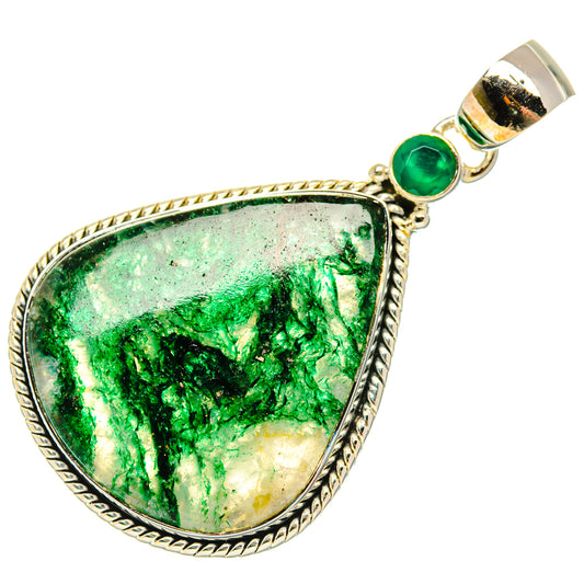 Green Aventurine, Green Onyx Pendants handcrafted by Ana Silver Co - PD29530 - Photo 2