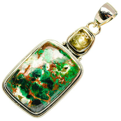 Malachite, Peridot Pendants handcrafted by Ana Silver Co - PD29541 - Photo 2