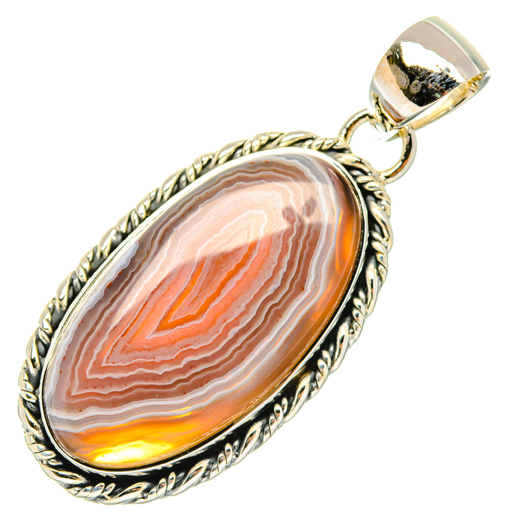 Botswana Agate Pendants handcrafted by Ana Silver Co - PD29562 - Photo 2