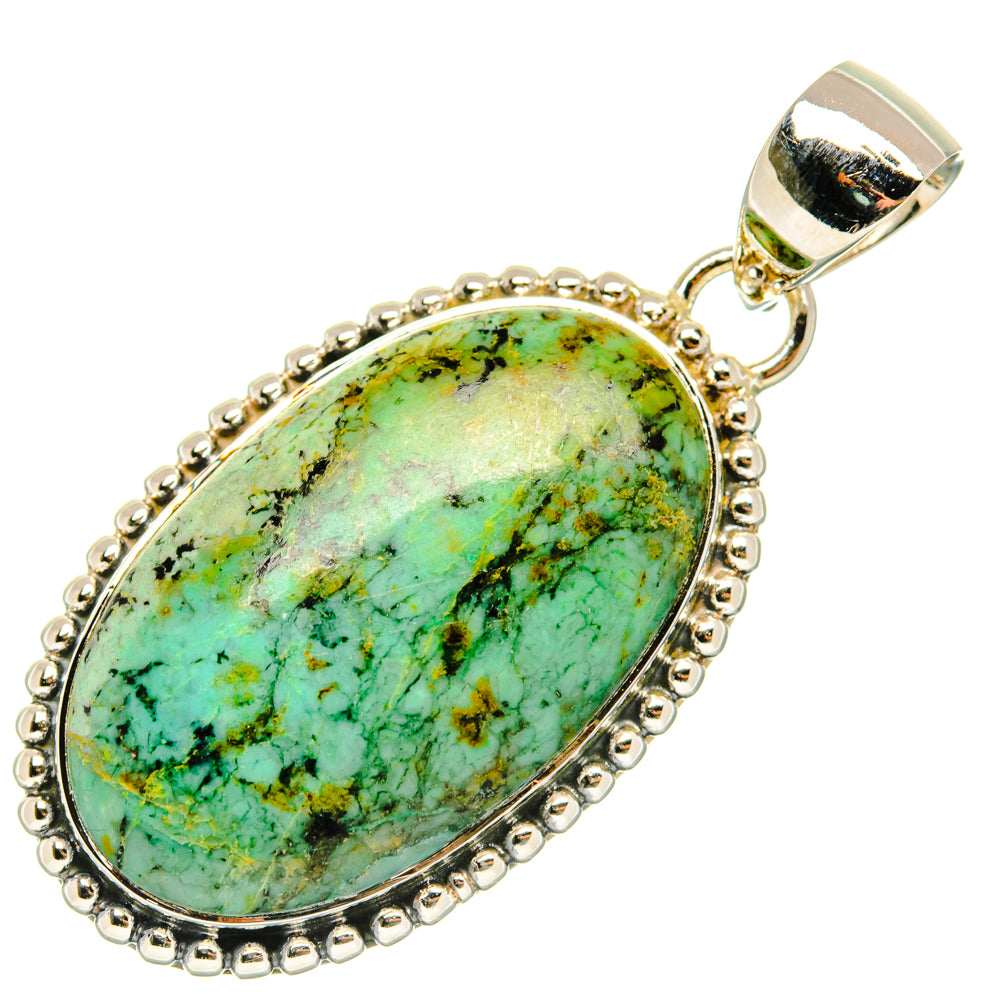 Tibetan Turquoise Pendants handcrafted by Ana Silver Co - PD29577 - Photo 2