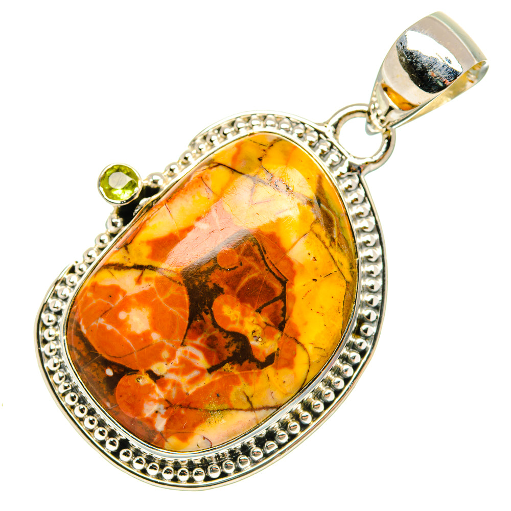 Mookaite, Peridot Pendants handcrafted by Ana Silver Co - PD29603 - Photo 2