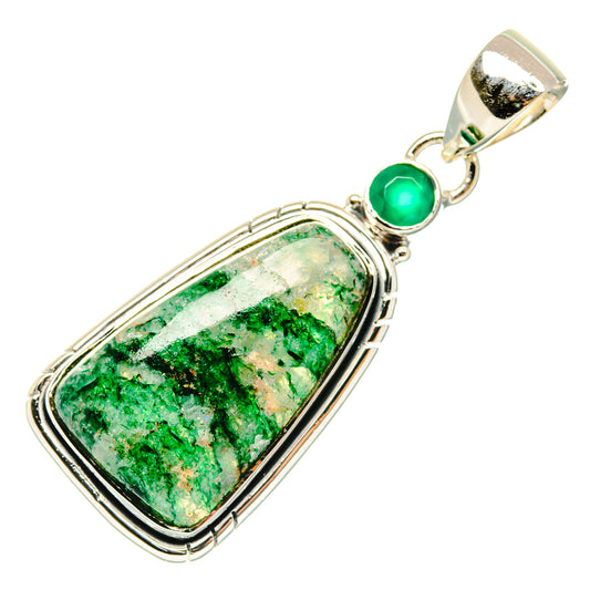 Green Aventurine, Green Onyx Pendants handcrafted by Ana Silver Co - PD29631 - Photo 2
