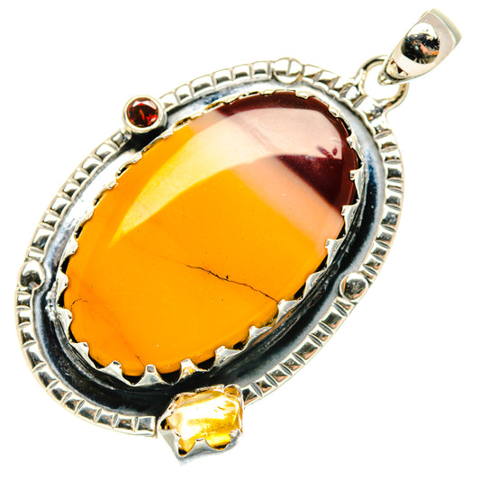 Mookaite, Garnet, Citrine Pendants handcrafted by Ana Silver Co - PD29643 - Photo 2